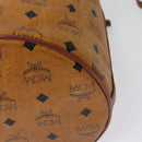 MCM Logogram Vicetos Shoulder Bag PVC Leather Brown Gold Auth BA4948-17