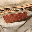 MCM Logogram Vicetos Shoulder Bag PVC Leather Brown Gold Auth BA4948-18