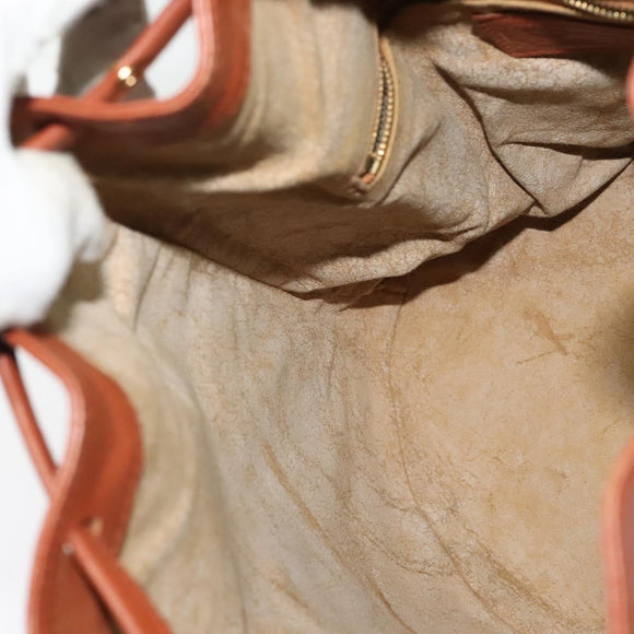 MCM Logogram Vicetos Shoulder Bag PVC Leather Brown Gold Auth BA4948