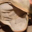 MCM Logogram Vicetos Shoulder Bag PVC Leather Brown Gold Auth BA4948-11