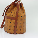 MCM Logogram Vicetos Shoulder Bag PVC Leather Brown Gold Auth BA4948-3