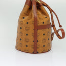 MCM Logogram Vicetos Shoulder Bag PVC Leather Brown Gold Auth BA4948-4