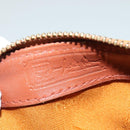 MCM Logogram Vicetos Boston Bag PVC Leather Brown Gold Auth BA4949-16