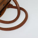 MCM Logogram Vicetos Boston Bag PVC Leather Brown Gold Auth BA4949-7