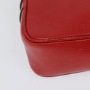 CELINE Shoulder Bag Leather Red Gold Auth BA4952-8