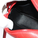 CELINE Shoulder Bag Leather Red Gold Auth BA4952-21