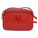 CELINE Shoulder Bag Leather Red Gold Auth BA4952-13