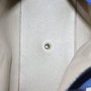 Salvatore Ferragamo Gancini Shoulder Bag Leather Blue Gold Auth BA4955-17