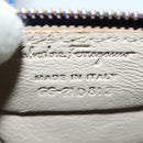 Salvatore Ferragamo Gancini Schultertasche Leder Blau Gold Auth BA4955-12