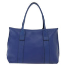 Salvatore Ferragamo Gancini Shoulder Bag Leather Blue Gold Auth BA4955-3