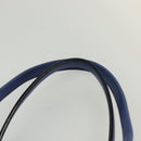 Salvatore Ferragamo Gancini Shoulder Bag Leather Blue Gold Auth BA4955-8