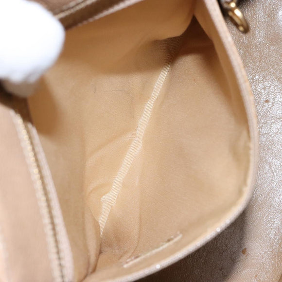 CHANEL Matelasse Reprint Tote Bag Caviar Skin Beige Gold CC Auth BA4956