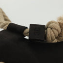 CHANEL Rope Hand Bag Canvas Black CC Auth BA4957-18