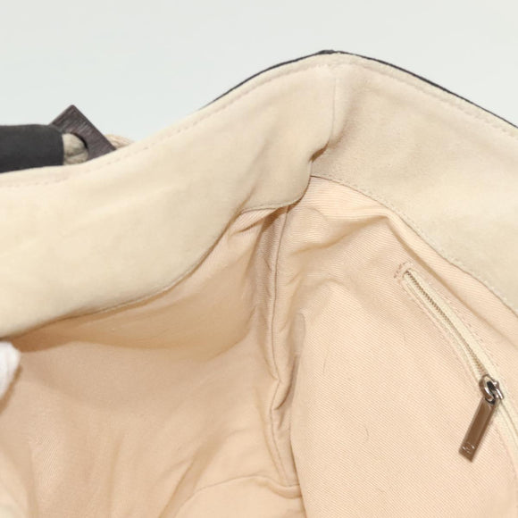 CHANEL Rope Hand Bag Canvas Black CC Auth BA4957