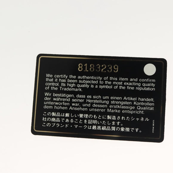 CHANEL Rope Hand Bag Canvas Black CC Auth BA4957