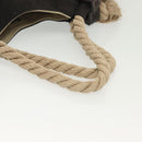 CHANEL Rope Hand Bag Canvas Black CC Auth BA4957-7