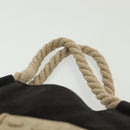 CHANEL Rope Hand Bag Canvas Black CC Auth BA4957-14