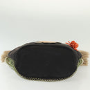 CHANEL Rope Hand Bag Canvas Black CC Auth BA4957-5