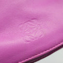 LOEWE flamenco Shoulder Bag Leather Purple Gold Auth BA4959-17