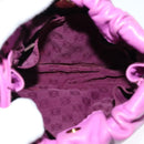 LOEWE flamenco Shoulder Bag Leather Purple Gold Auth BA4959-11