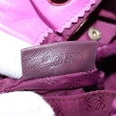 LOEWE flamenco Shoulder Bag Leather Purple Gold Auth BA4959-12
