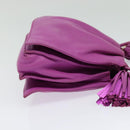 LOEWE flamenco Shoulder Bag Leather Purple Gold Auth BA4959-4