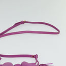 LOEWE flamenco Shoulder Bag Leather Purple Gold Auth BA4959-8