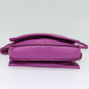 LOEWE flamenco Shoulder Bag Leather Purple Gold Auth BA4959-5