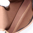 Christian Dior Honeycomb Canvas Shoulder Bag PVC Black Gold Auth BA4962-17