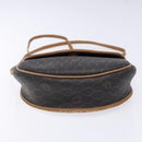 Christian Dior Honeycomb Canvas Shoulder Bag PVC Black Gold Auth BA4962-9