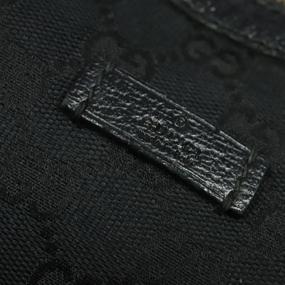 GUCCI GG Canvas Shoulder Bag Black Silver 181092 Auth BA4964