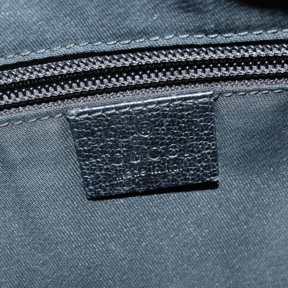 GUCCI GG Canvas Shoulder Bag Black Silver 181092 Auth BA4964