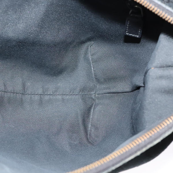 GUCCI GG Canvas Shoulder Bag Black Silver 181092 Auth BA4964