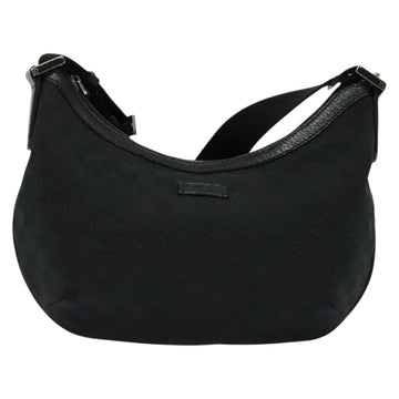 GUCCI GG Canvas Shoulder Bag Black Silver 181092 Auth BA4964 - 0