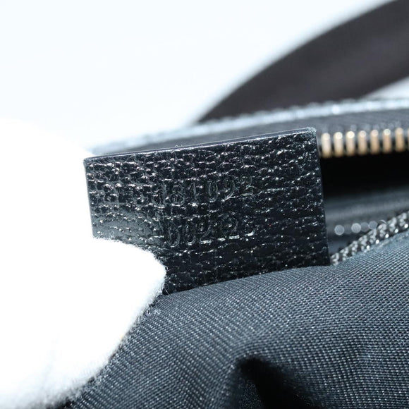 GUCCI GG Canvas Shoulder Bag Black Silver 181092 Auth BA4964