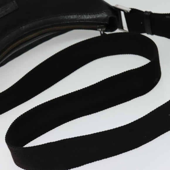 GUCCI GG Canvas Shoulder Bag Black Silver 181092 Auth BA4964