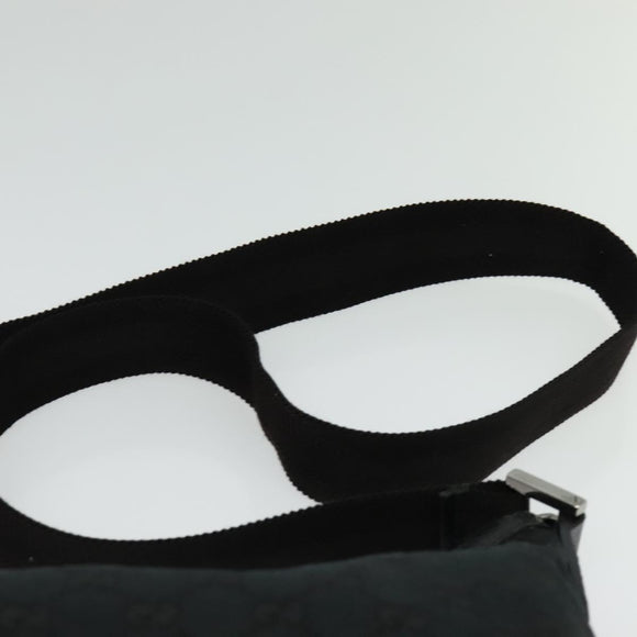 GUCCI GG Canvas Shoulder Bag Black Silver 181092 Auth BA4964