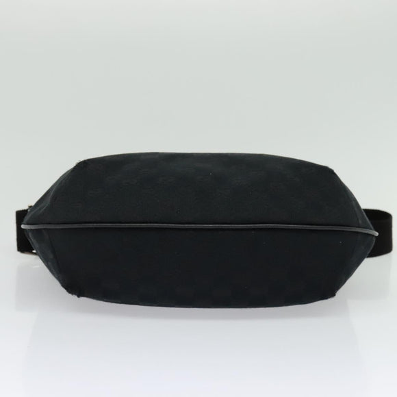 GUCCI GG Canvas Shoulder Bag Black Silver 181092 Auth BA4964