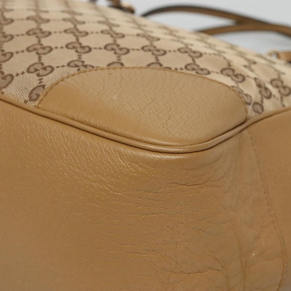 GUCCI GG Canvas Tote Bag Beige Gold 323671 Auth BA4965