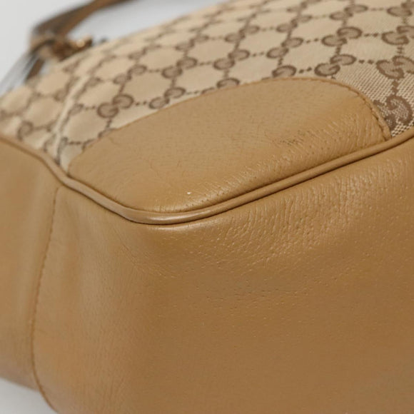 GUCCI GG Canvas Tote Bag Beige Gold 323671 Auth BA4965