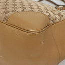 GUCCI GG Canvas Tote Bag Beige Gold 323671 Auth BA4965-16
