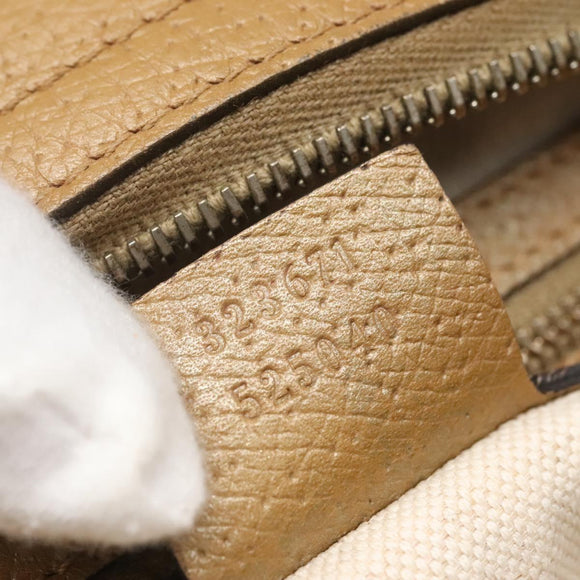 GUCCI GG Canvas Tote Bag Beige Gold 323671 Auth BA4965