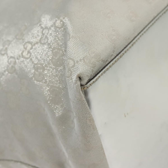 GUCCI GG Canvas Tote Bag Silver 131231 Auth BA4967