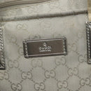 GUCCI GG Canvas Tote Bag Silver 131231 Auth BA4967-17