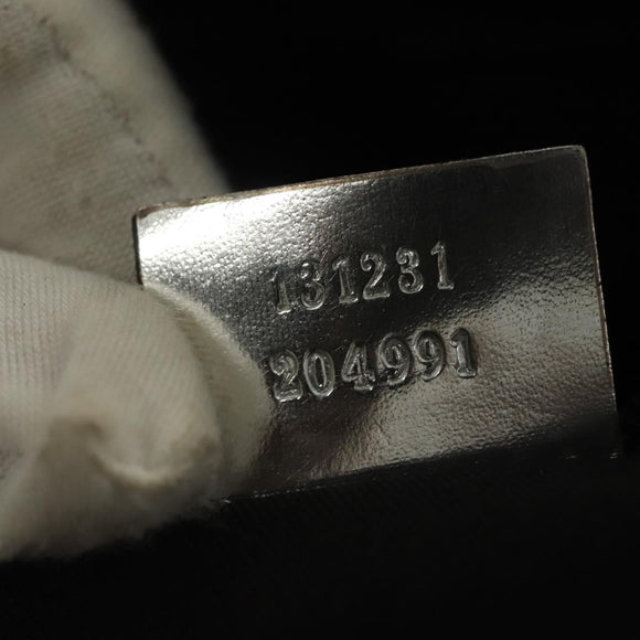 GUCCI GG Canvas Tote Bag Silver 131231 Auth BA4967