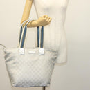 GUCCI GG Canvas Tote Bag Silver 131231 Auth BA4967-22