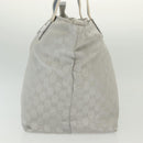 GUCCI GG Canvas Tote Bag Silver 131231 Auth BA4967-3