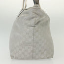 GUCCI GG Canvas Tote Bag Silver 131231 Auth BA4967-4