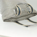 GUCCI GG Canvas Tote Bag Silver 131231 Auth BA4967-6