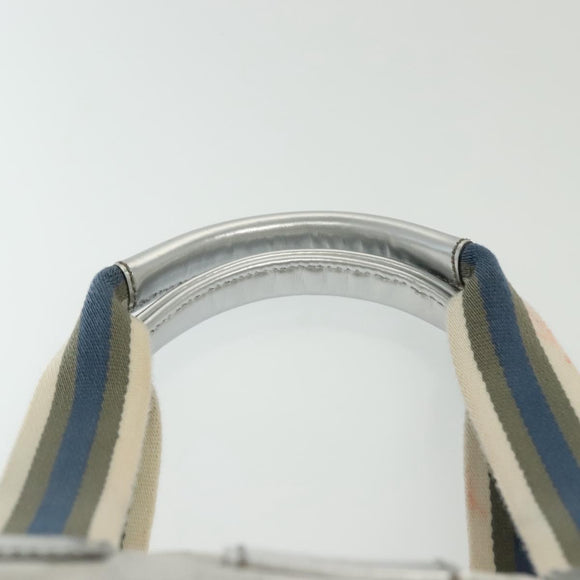 GUCCI GG Canvas Tote Bag Silver 131231 Auth BA4967